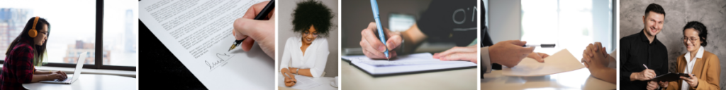 mensen die aan cv werken